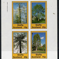 Staffa 1982 Trees imperf,set of 4 values (10p to 75p) unmounted mint