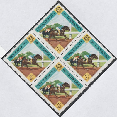Thomond 1960 Horse Racing 2.5d (Diamond-shaped) def unmounted mint block of 4