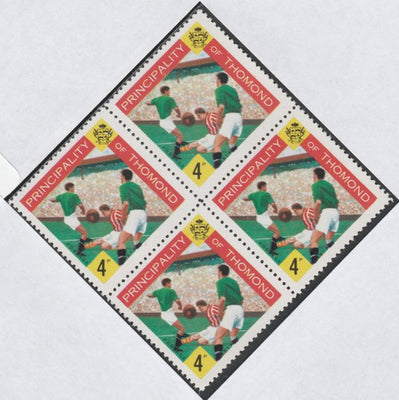 Thomond 1960 Football 4d (Diamond shaped) def unmounted mint block of 4