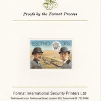 Lesotho 1983 Manned Flight 30s (Wright Brothers & Flyer) imperf proof mounted on Format International proof card as SG 546