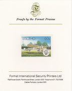 Lesotho 1983 Manned Flight 60s (First Airmail Flight) imperf proof mounted on Format International proof card as SG 547