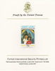 St Lucia 1985 Int Youth Year Paintings 75c imperf proof mounted on Format International proof card as SG 843