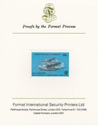 Dominica 1983 Manned Flight 45c (Mayo-Mercury Seaplane composite) imperf proof mounted on Format International proof card as SG 853