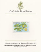 St Vincent - Grenadines 1985 Fruits & Blossoms 75c (Guava) imperf proof mounted on Format International proof card as SG 399