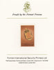 Zambia 1981 Musical Instruments 32n (Bango) imperf proof mounted on Format International proof card as SG 359