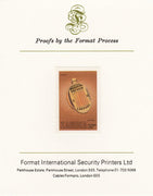 Zambia 1981 Musical Instruments 32n (Bango) imperf proof mounted on Format International proof card as SG 359
