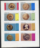 Nagaland 1973 Coins imperf,set of 8 values (1c to 50c) unmounted mint
