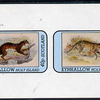 Eynhallow 1982 Wild Cats #1 imperf,set of 2 values (40p & 60p) unmounted mint