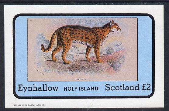 Eynhallow 1982 Wild Cats #1 imperf deluxe sheet (£2 value) unmounted mint