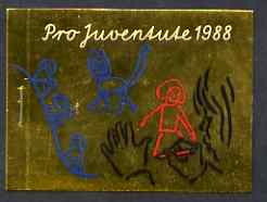 Switzerland 1988 Pro Juventute Booklet - Child Development School Age - containing 3 panes of 4,50c + 20c 'Playing triangles', cancelled to order, pristine and in platic pocket (SG JSB38)