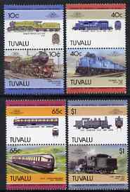 Tuvalu 1985 Locomotives #5 (Leaders of the World) set of 8 unmounted mint, SG 348-55