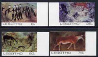 Lesotho 1983 Rock Paintings set of 4 in unmounted mint marginal singles as SG 540-43
