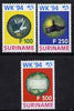 Surinam 1994 World football Championships USA set of 3 unmounted mint, SG 1590-92