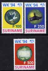 Surinam 1994 World football Championships USA set of 3 unmounted mint, SG 1590-92