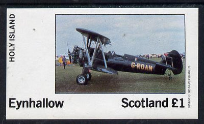 Eynhallow 1982 Bi-planes #3 imperf souvenir sheet (£1 value) unmounted mint