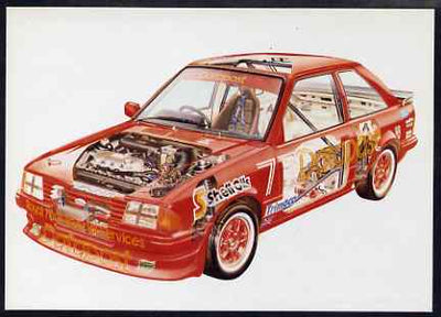 Postcard - Datapost Saloon Racing Car PPC produced by National Postal Museum unused and fine