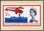Postcard - Safety at Sea - Lifeboat stamp of 1963 PPC produced by National Postal Museum unused and fine
