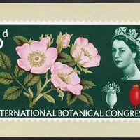 Postcard - Roses Exhibition - 6d Botanical stamp of 1964 PPC produced by National Postal Museum unused and fine