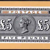 Postcard - R M Phillip's Collection - £5 bi-colour of 1882 PPC produced by National Postal Museum unused and fine