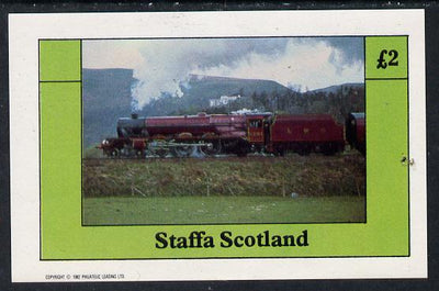 Staffa 1982 Steam Locos #12 imperf deluxe sheet (£2 value) unmounted mint