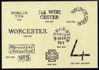 Postcard - Worcester Post Marks PPC produced by Midlands Postal Board unused and fine