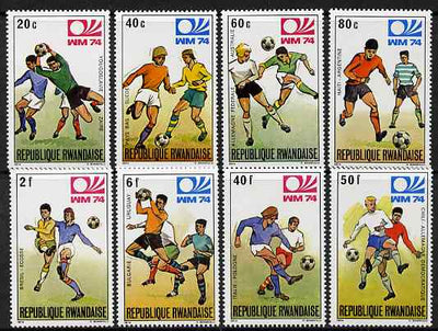 Rwanda 1974 Footnall World Cup perf set of 8 unmounted mint, SG 594-601