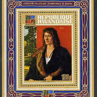 Rwanda 1973 IBRA Stamp Exhibition - Famous Paintings perf m/sheet unmounted mint, SG MS543