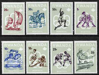 Rwanda 1976 Montreal Olympic Games (1st issue) perf set of 8 values unmounted mint, SG 743-50