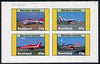 Bernera 1982 Aircraft #10 imperf,set of 4 values (10p to 75p) unmounted mint