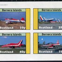 Bernera 1982 Aircraft #10 imperf,set of 4 values (10p to 75p) unmounted mint