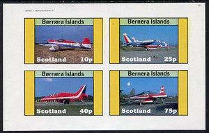 Bernera 1982 Aircraft #10 imperf,set of 4 values (10p to 75p) unmounted mint