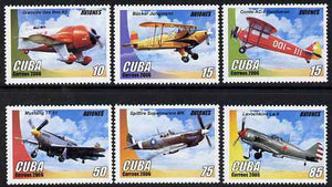 Cuba 2006 Aircraft perf set of 6 unmounted mint SG 4961-6