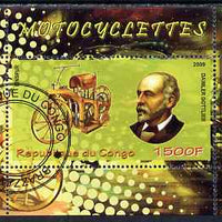 Congo 2009 Motorcycles & Gottlieb Daimler perf m/sheet fine cto used