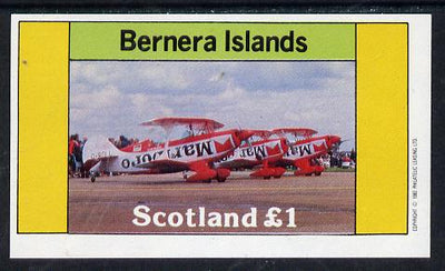 Bernera 1982 Aircraft #10 (Advertising Marlboro Cigarettes) imperf souvenir sheet (£1 value) unmounted mint