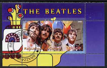 Congo 2009 The Beatles perf m/sheet fine cto used