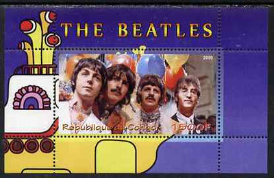 Congo 2009 The Beatles perf m/sheet unmounted mint