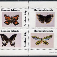 Bernera 1981 Butterflies perf,set of 4 values (10p to 75p) unmounted mint