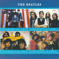 Congo 2018 The Beatles perf sheetlet containing 4 values unmounted mint. Note this item is privately produced and is offered purely on its thematic appeal.