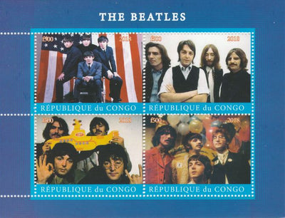 Congo 2018 The Beatles perf sheetlet containing 4 values unmounted mint. Note this item is privately produced and is offered purely on its thematic appeal.