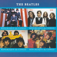 Congo 2018 The Beatles imperf sheetlet containing 4 values unmounted mint. Note this item is privately produced and is offered purely on its thematic appeal.