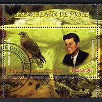 Congo 2009 John Kennedy & Marsh Harrier perf m/sheet fine cto used