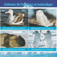 Congo 2018 Polar Animals & Birds #1 perf sheetlet containing 4 values unmounted mint. Note this item is privately produced and is offered purely on its thematic appeal.