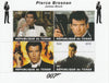 Chad 2018 James Bond - Pierce Brosnan perf sheetlet containing 4 values unmounted mint. Note this item is privately produced and is offered purely on its thematic appeal, it has no postal validity