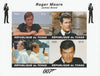Chad 2018 James Bond - Roger Moore imperf sheetlet containing 4 values unmounted mint. Note this item is privately produced and is offered purely on its thematic appeal, it has no postal validity