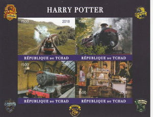 Chad 2018 Harry Potter #2 imperf sheetlet containing 4 values unmounted mint. Note this item is privately produced and is offered purely on its thematic appeal, it has no postal validity