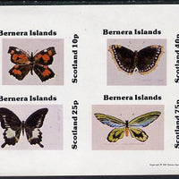 Bernera 1981 Butterflies imperf,set of 4 values (10p to 75p) unmounted mint