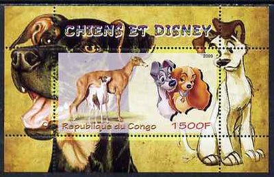 Congo 2009 Disney Dogs #3 perf m/sheet unmounted mint