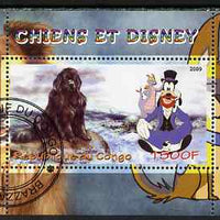 Congo 2009 Disney Dogs #5 perf m/sheet fine cto used