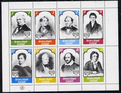 Bernera 1979 Int Year of the Child - Writers (Shelley, Byron, Scott, Shakespeare, Keats etc) perf,set of 8 values (1p to 35p) unmounted mint