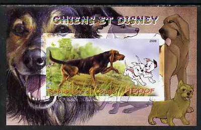 Congo 2009 Disney Dogs #6 imperf m/sheet unmounted mint